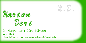 marton deri business card